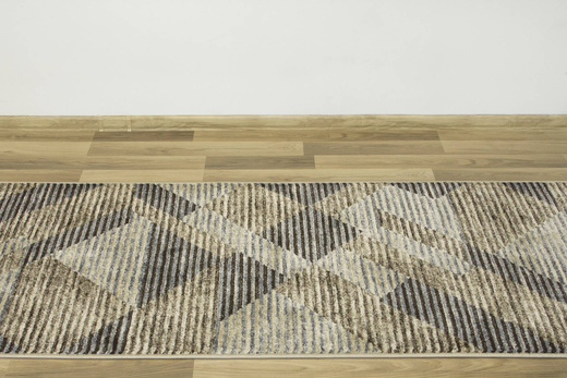 Chodnik Daffi 13126/130 Beż Szary Brąz Trójkąty szerokość 100 cm