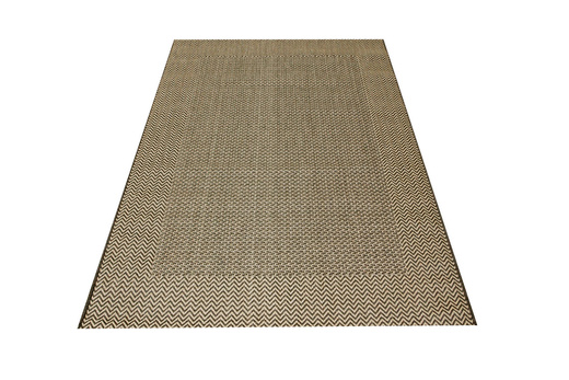 Zewnętrzny Dywan Sznurkowy Jeans 19242/P10 Brąz Beż Grafit Ramka