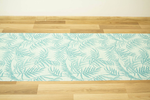 Mata Łazienkowa Softy-tex 849 Listki Palmowe Zielony Miętowy szerokość 65 cm