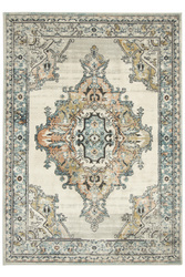 Dywan Lucca 8604B l.grey/cream Ornamentowy Krem Turkus Łosoś