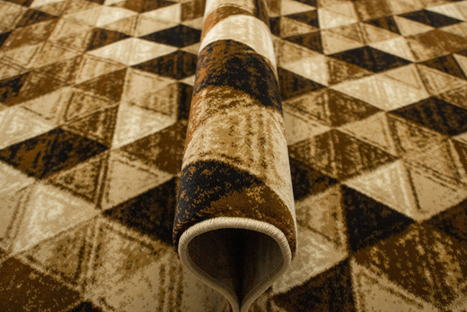 Dywan Super Rose 9592A Brown/Beige Brąz Beż Krem Trójkąty