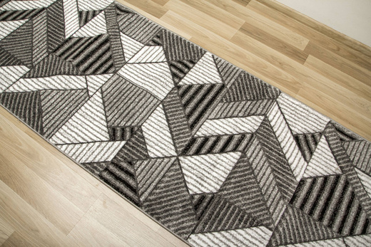 Chodnik Amelia A632A Grey Szary Linie Paski Kreski szerokość 100 cm