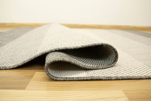 Dywan Dwustronny Sznurkowy Brussels 205248/10010 silver pasy Outdoor