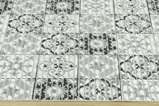 Mata Łazienkowa Softy-tex 826 patchwork szary szerokość 65 cm