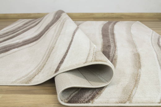 Dywan Felix 9314A l.beige/d.beig Lśniący Marmur Krem Beż Fale