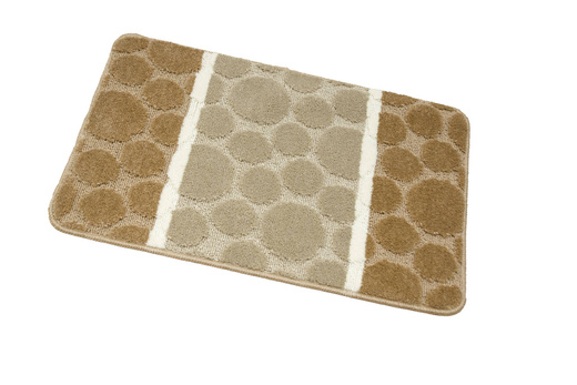 Komplet 2-częściowy Łazienkowy Siena Beige Beżowy Kropki Paski