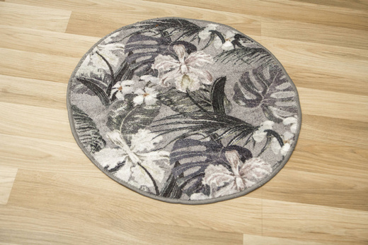 Okrągły Dywan Monstera Grey HD