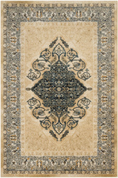 Wełniany Dywan Isfahan Brenda Jasny Beż Ornament