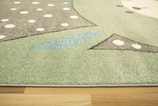 Dywan Dziecięcy Lima 1316C l.grey/green Szary Oliwkowy Króliczek