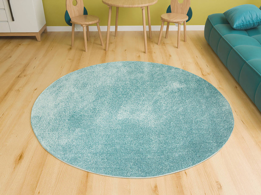 Okrągły Dywan Lima 2081A blue/blue Jasny Turkus