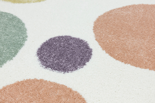 Dywan Dziecięcy Lima M042A cream/rose Krem Róż Fiolet Kropki