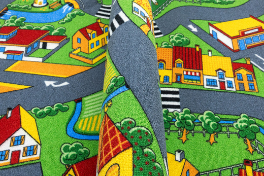 Wykładzina Little Village uliczki na filcu szerokość 4 m