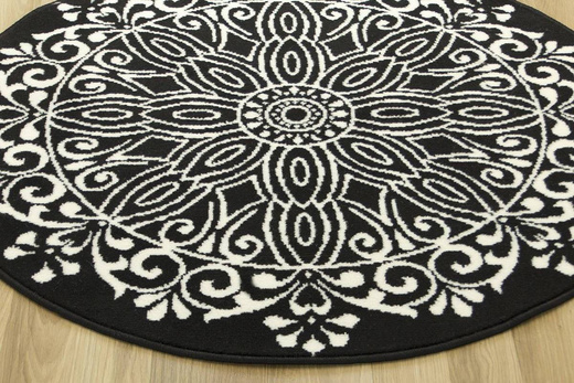 Okrągły Dywan Luna 503788/50944 black
