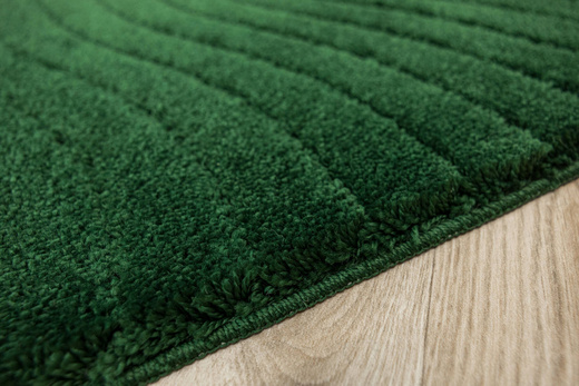 Dywanik Łazienkowy Antypoślizgowy Sara Dark Green Butelkowa Zieleń Fale