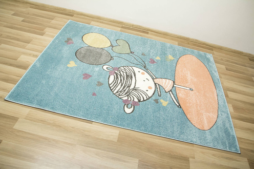 Dywan Dziecięcy Lima 9393B blue/rose Baletnica Dziewczynka Róż Niebieski