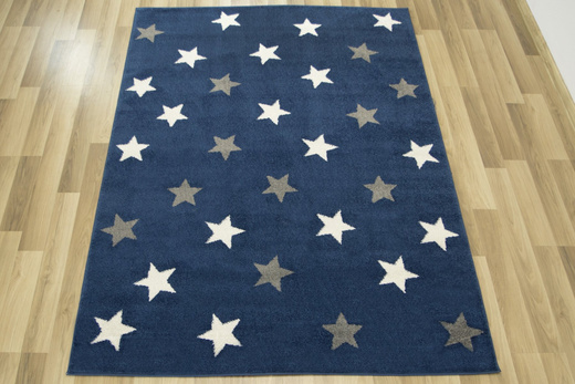 Dywan Emily Kids 5767A d.gri/d.blue Gwiazdki Granatowe