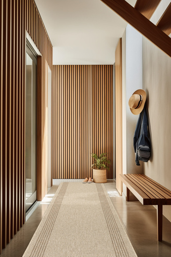 Chodnik Sznurkowy Antypoślizgowy Natura Loper 3412 Beż Brąz Paski szerokość 80 cm