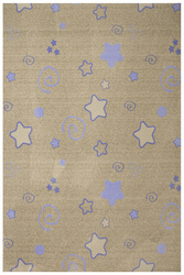 Welurowy Dywan Dziecięcy Stars Cfl-s1 Pastelowe Gwiazdki