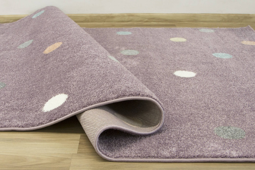 Dywan Dziecięcy Lima C275A lila/rose Kropki Fiolet