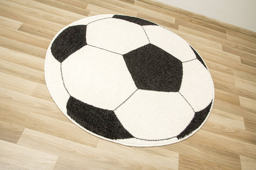 Okrągły Dywan Weliro Piłka Czarny Krem