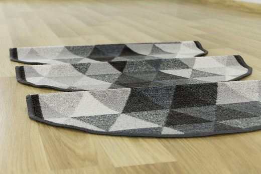 Nakładki półokrągłe Nolan 19 trójkąty szare