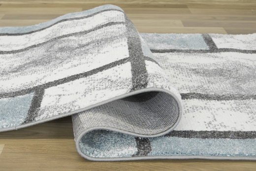 Chodnik Lima 9553A cre/bl Szary Błękitny szerokość 60 cm
