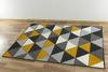 Dywan Luna 502902/89925 d.grey musztardowe trójkąty