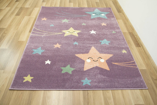 Dywan Lima 1296A lila/blue Uśmiechnięte Gwiazdki