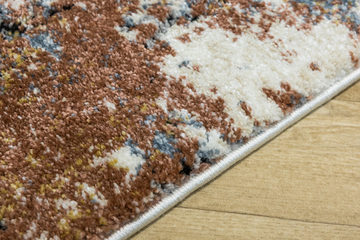 Dywan Bosa 8621A cream/somon Kremowy Miedziany Niebieski Abstrakcja