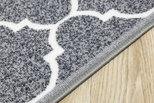 Antypoślizgowy Dywan Jasny Szary Koniczyna Marokańska