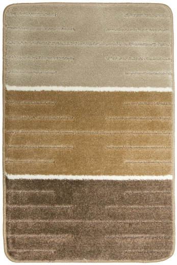 Komplet 2-częściowy Łazienkowy Como Beige Beżowy Krem Pasy