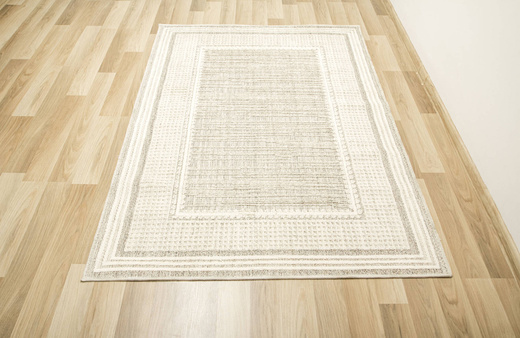 Dywan Cotton C117 naturel/grey Krem szay Beż Ramka