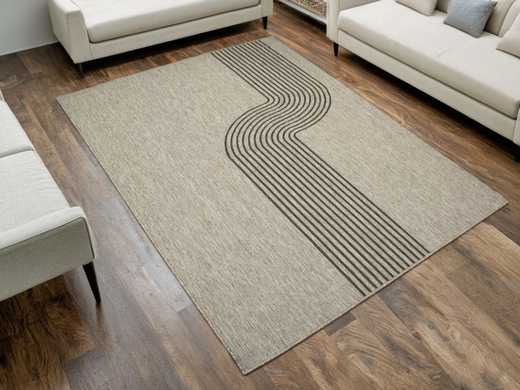 Dywan Dwustronny Sznurkowy Brussels 205631/11020 night silver Szary Grafit Fala Outdoor