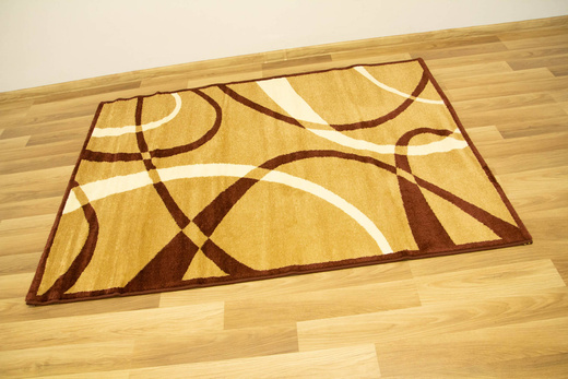 Dywan Nowoczesny Sapphire F06/122 Linie Beż Krem Brąz