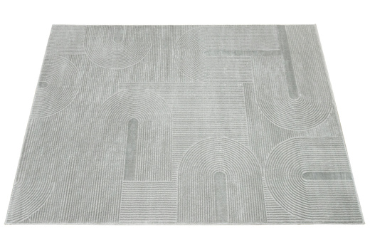Dywan Misha J087A l.grey/d.grey Szary Półkola Linie