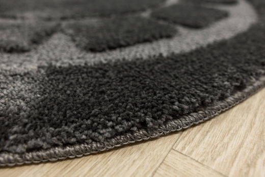 Dywanik Okrągły Łazienkowy Antypoślizgowy Ocean Ciemny Szary