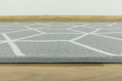 Antypoślizgowy chodnik cubes 19 jasny szary guma szerokość 67 cm