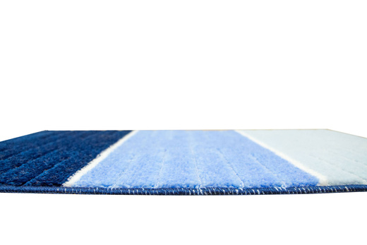 Komplet 2-częściowy Łazienkowy Como Blue Niebieski Krem Pasy