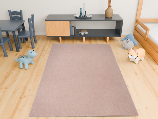 Dywan Plush Rosa Antypoślizgowy Pudrowy Róż Rabbit