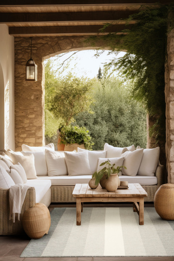 Dywan Dwustronny Sznurkowy Brussels 205248/10010 silver pasy Outdoor