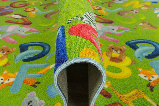 Dywan Alfabet 12 green