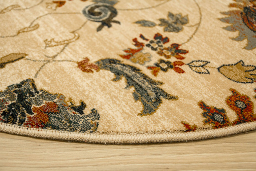 Okrągły Wełniany Dywan Superior Dywilan Latica Krem