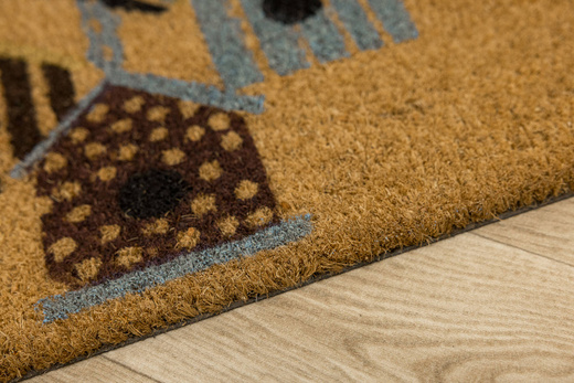 Antypoślizgowa Wycieraczka Kokosowa Kolor Home Budki Ciemne