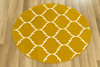 Okrągły Dywan Luna 502682/89955 mustard Musztardowo Kremowy