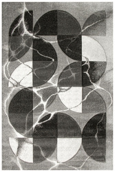 Dywan Amelia A472A grey/d.grey Szary Czarny Półkola Marmur