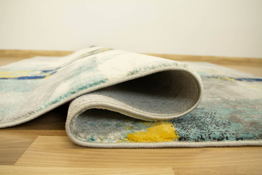 Dywan Victoria 7663A cream/blue Abstrakcyjny Krem Niebieski Żółty