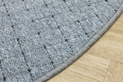 Okrągły Dywan Pętelkowy Zembla 73 Szary Grafit Kratka