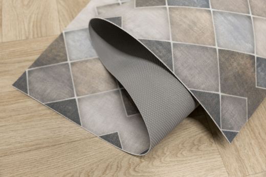 Antypoślizgowy Dywanik Łazienkowy Kuchenny Mata Magic M2 Szary Beż Romby