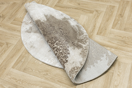 Okrągły Dywan Galya GAK11A brown/brown Beż Krem Boutique