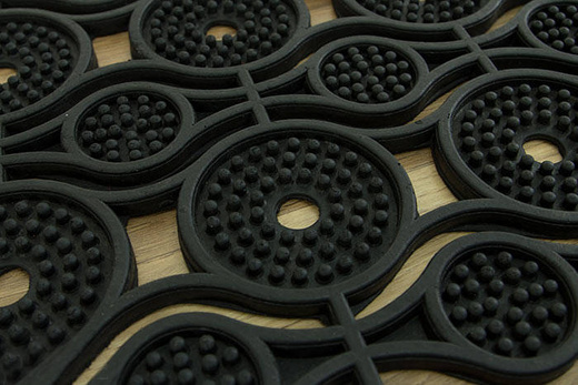 Wycieraczka gumowa ażurowa komo kółka